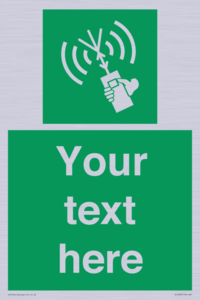 Custom sign safe condition 2way VHF radio